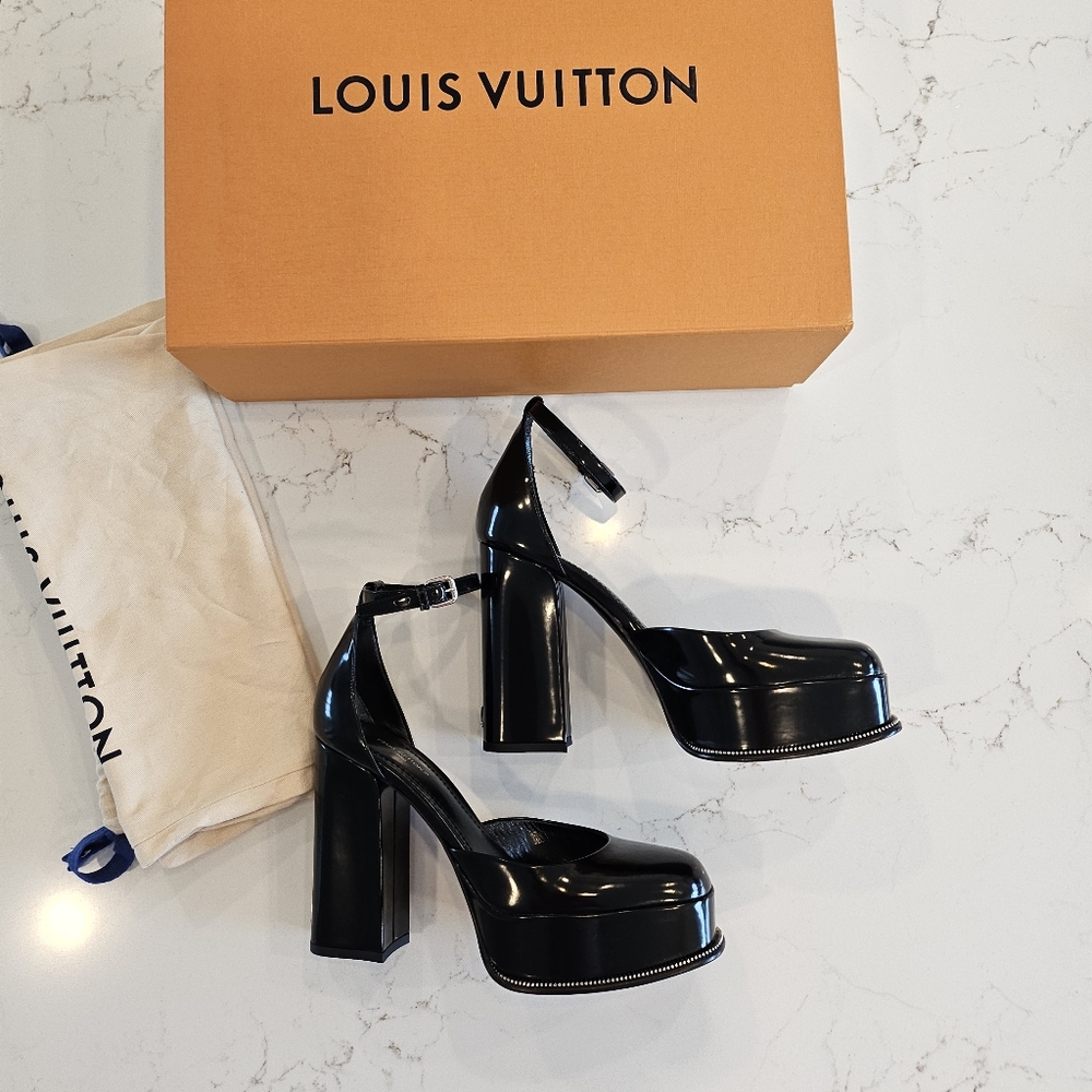 Louis Vuitton Platform Pumps with dust bags and box 38.5 - Picture 3 of 9